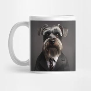 Miniature Schnauzer Dog in Suit Mug